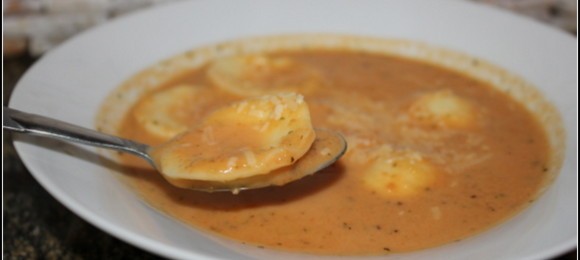 Creamy Tomato Soup with Cheese Tortellini