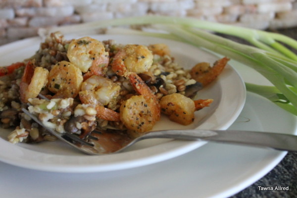 shrimp-mushroom-rice-pilaf