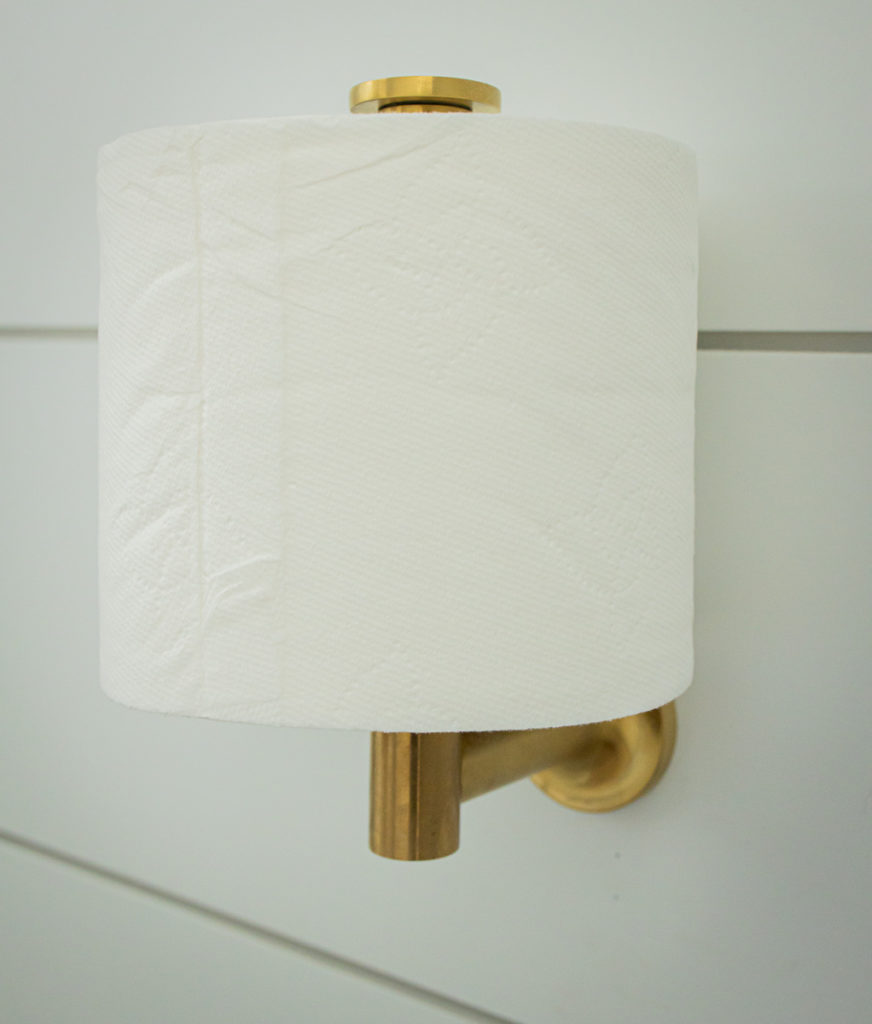 gold toilet paper holder